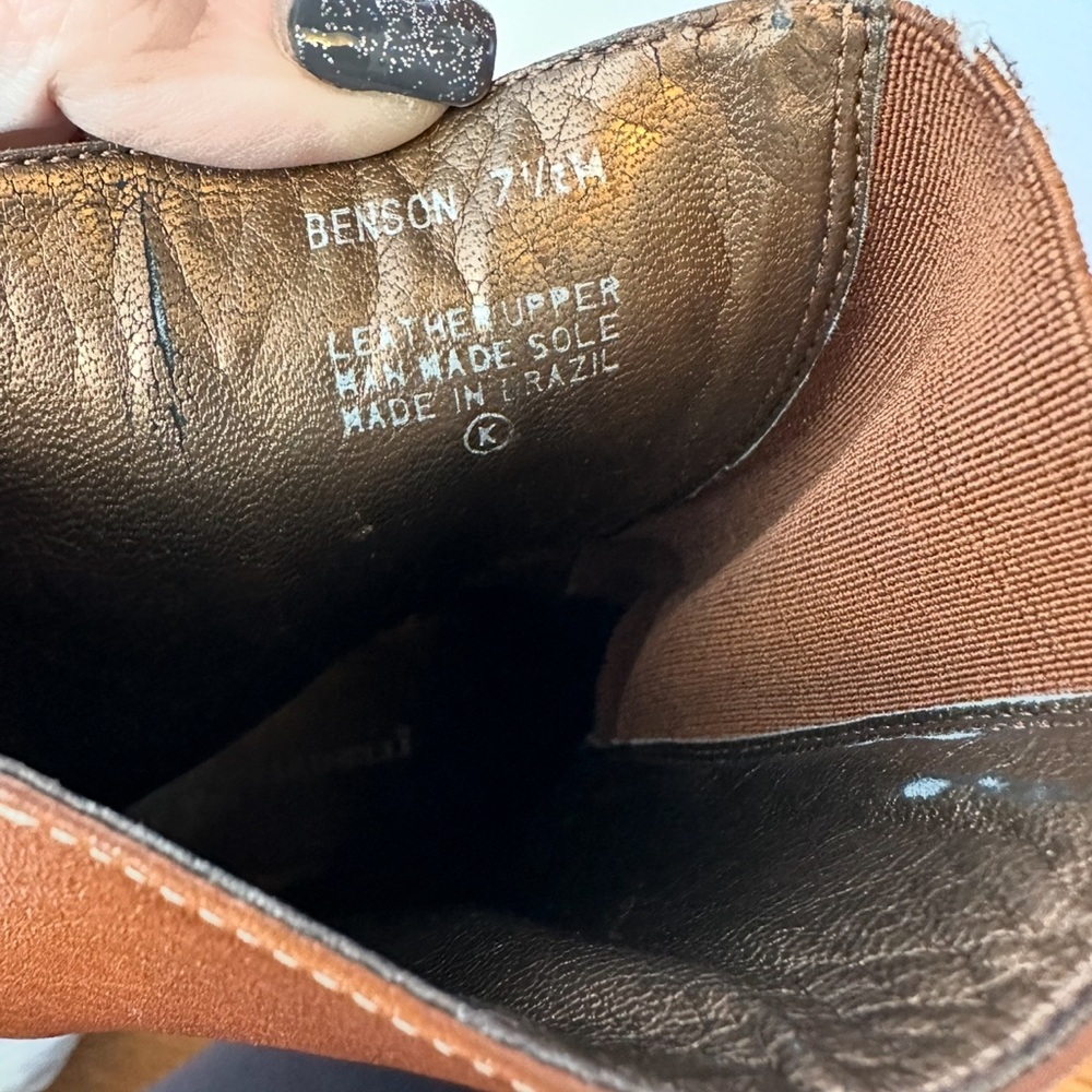 A. Marinelli Brown Leather Boots Size 7.5 - Picture 4 of 6